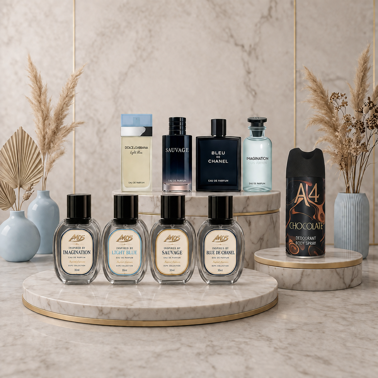 4 parfum + deodorant cadeau